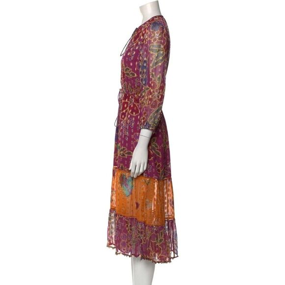 NWT. $300 FARM RIO Floral Sparkle Mixed Print Dress Sz S - Picture 4 of 9